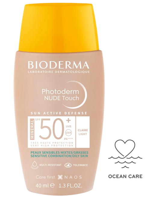 Bioderma Photoderm Cолнцезащитный флюид с тоном SPF50+, флюид, светлый, 40 мл, 1 шт.