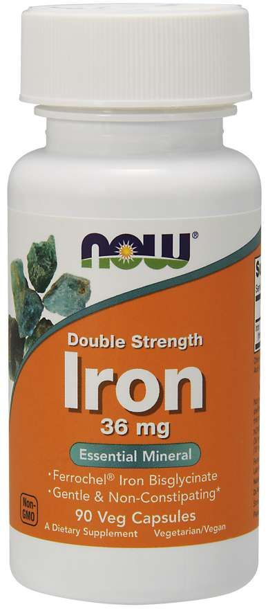 Now Iron Железо двойной силы, 36 мг, капсулы, 90 шт. цена