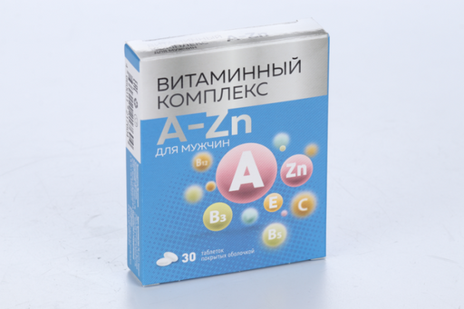 Витаминный комплекс от A до Zn для мужчин, таблетки покрытые оболочкой, 30 шт.
